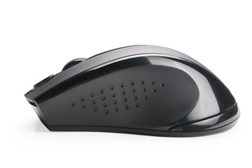 Computer mouse side view isolated with clipping path
