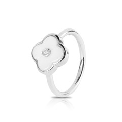 Beautiful silver ring isolated on white