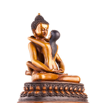 Buddha in union also known as yab yum position