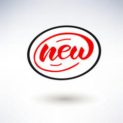 Lettering design with a word 