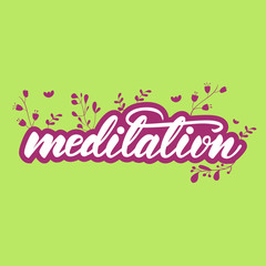 Lettering design with a word 