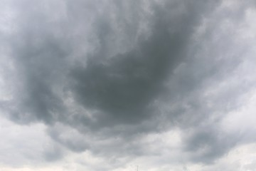 dark clouds at the sky