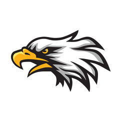 Furious Eagle Head Logo Mascot Vector Icon