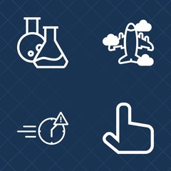 Premium set of outline vector icons. Such as night, job, medicine, laboratory, airplane, lab, prosthesis, transport, cursor, passenger, tool, fly, man, dentist, pointer, deadline, woman, tourism, late