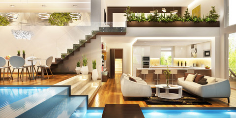 Interior in a modern house