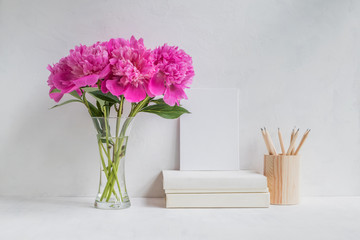 Home interior with decor elements