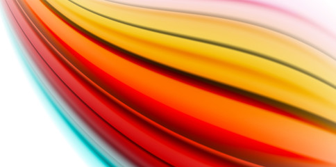 Gel jelly fluid flowing liquid rainbow style colours, wave abstract background, modern minimal colorful design