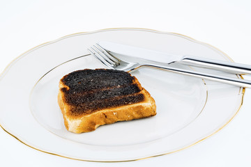 burnt toast slices of bread
