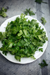 parsley, top view