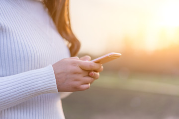woman use smartphone
