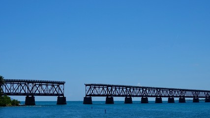 Obraz premium Alte Eisenbahnbrücke auf den Florida Keys