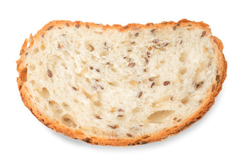 White bread sliced piece isolated with clipping path