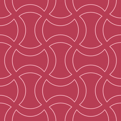 Red geometric ornament. Seamless pattern