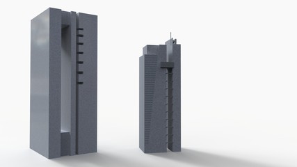 3d building render.