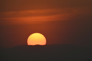 日本の風景　美しい沈む太陽