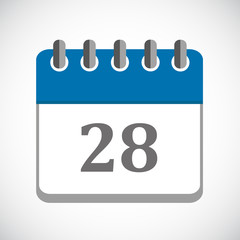 wandkalender blau 28