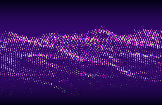 Noise technology background. Network binary business infographics. vector illustration.