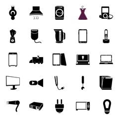 electronic and home tools icons set