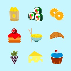 icons about Food with bunch, vanilla, cooking, bulk and cheesecake