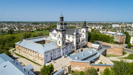 Aerial view of Monastery of the bare Carmelites in Berdichev, Ukraine