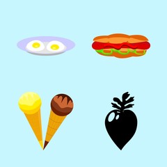 icons about Food with fastfood, dish, fries, calories and meal