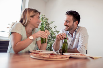 Young couple enjoying together