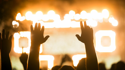 Picture of party people on music festival © NDABCREATIVITY