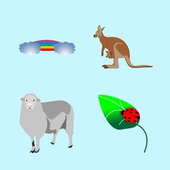 icons about Animal with lovely, leaf, mascot, nature and native