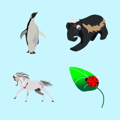 icons about Animal with farm, sketch, drawn, penguin and black