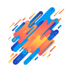 Trendy background template with vibrant gradient purple blue yellow colors and abstract round blended shapes flow. Vector modern poster, banner, presentation layout, corporate identity backdrop.