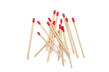 Matches isolated on white background