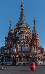 Fototapeta na wymiar St. Michael the Archangel Cathedral in Izhevsk, Russia