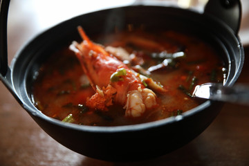 tom yum soup , Tom yum with shrimp , Thai food