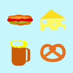 icons about Food with hamburger, bread, tasty, hotdog and meal