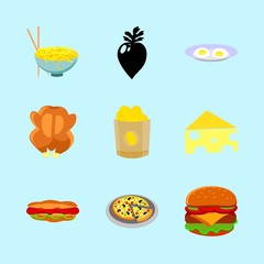 icons about Food with breakfast, cooked, meal, omelette and pepperoni