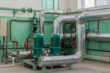 Pumping equipment for heating system, water supply