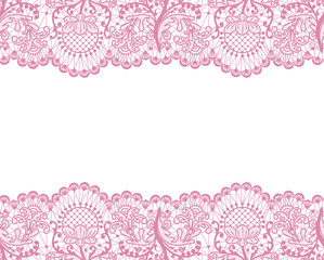 Seamless pink lace - obrazy, fototapety, plakaty