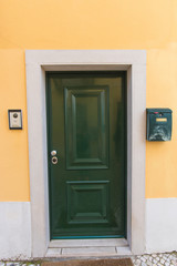 door of a historic house in Lisbon, Portugal