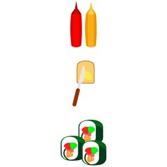 icons about Food with fastfood, dinner, cafe, bakery and logo