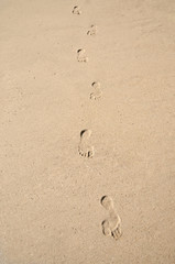 Footprints on the sand 