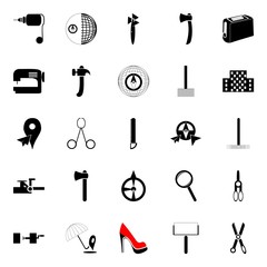 Fototapeta premium instruments and tools icons set