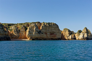Fototapeta premium Le littoral de Ponta da Piedade, Lagos, Algarve, Portugal