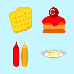 icons about Food with eat, ketchup, brown, hotdog and menu