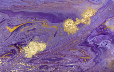 Marble abstract acrylic background. Violet marbling artwork texture. Marbled ripple pattern.
