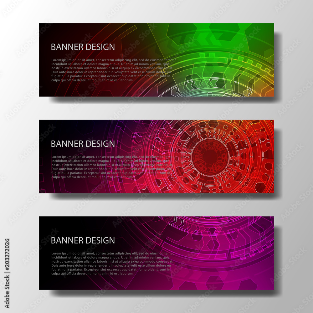 Canvas Prints abstract vector banners with bright geometric background annual report design templates future poste