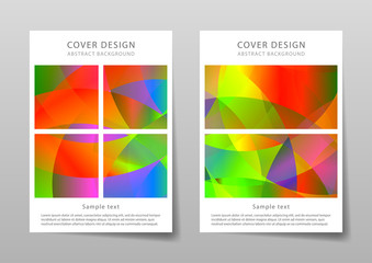 Brochure template with abstract background. Vector illustration