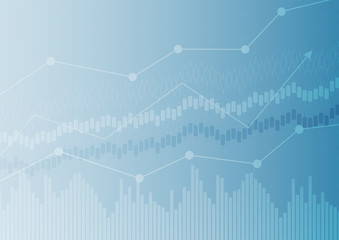 Financial graph with a linear diagram, a histogram in the stock market. Abstract vector background .