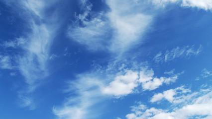 Blue sky and white clouds.The natural background.