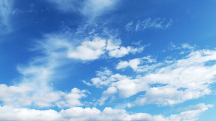 Blue sky and white clouds.The natural background.