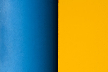 blue and yellow metal plate texture at the machine